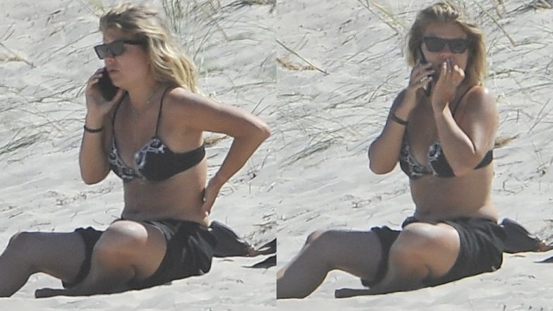 Marta Manowska śpi na plaży