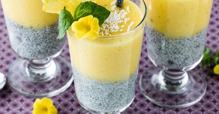 Zamiast mango do puddingu dorzucam inny owoc. Działa antyoksydacyjnie i wspiera trawienie