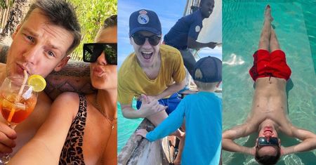 Marcin Mroczek DOKAZUJE z żoną na wakacjach na Zanzibarze: drinki, opalanie KLATY i karmienie żółwi (ZDJĘCIA)