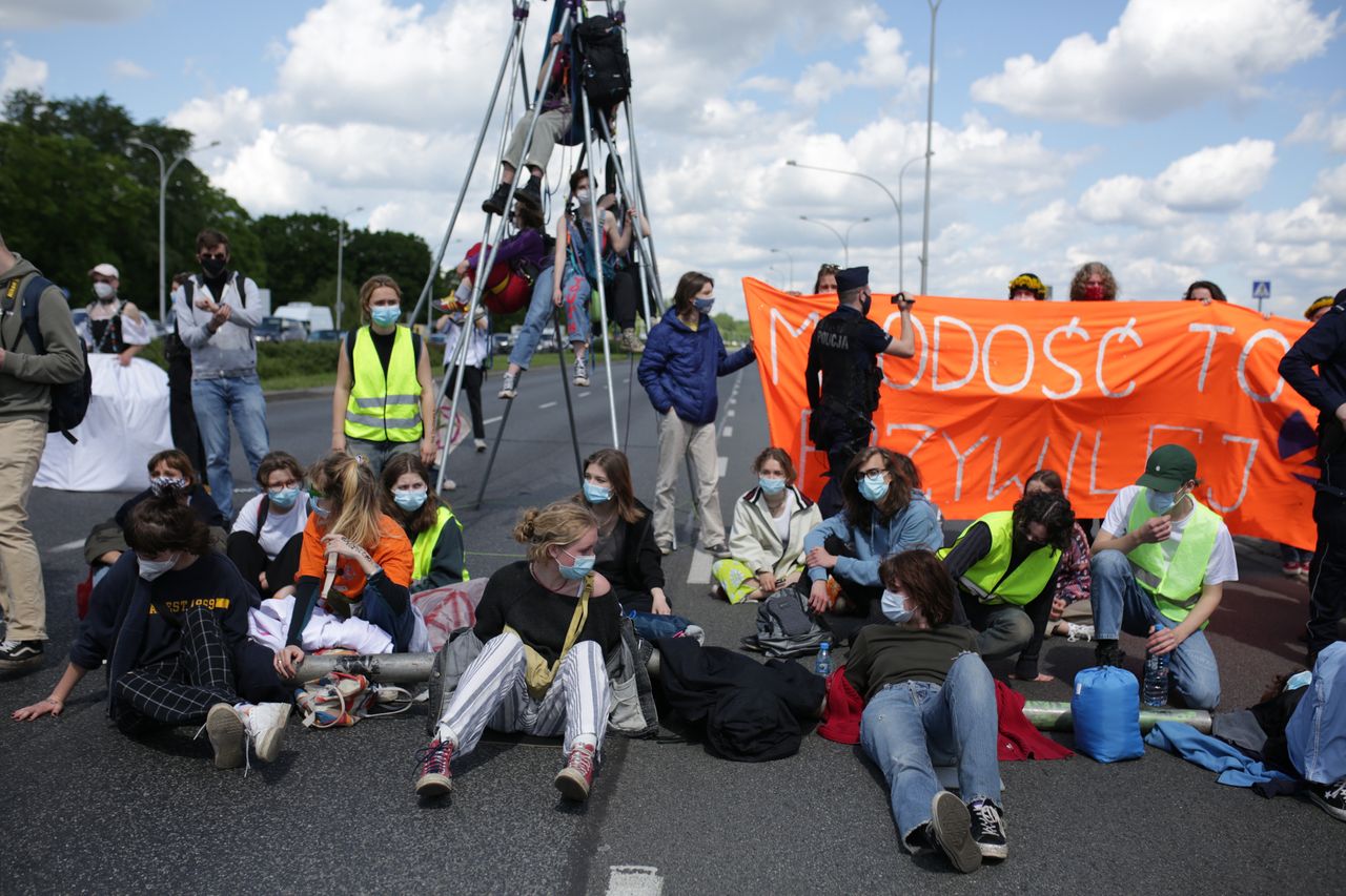 Warszawa. Aktywiści protestują w obronie klimatu