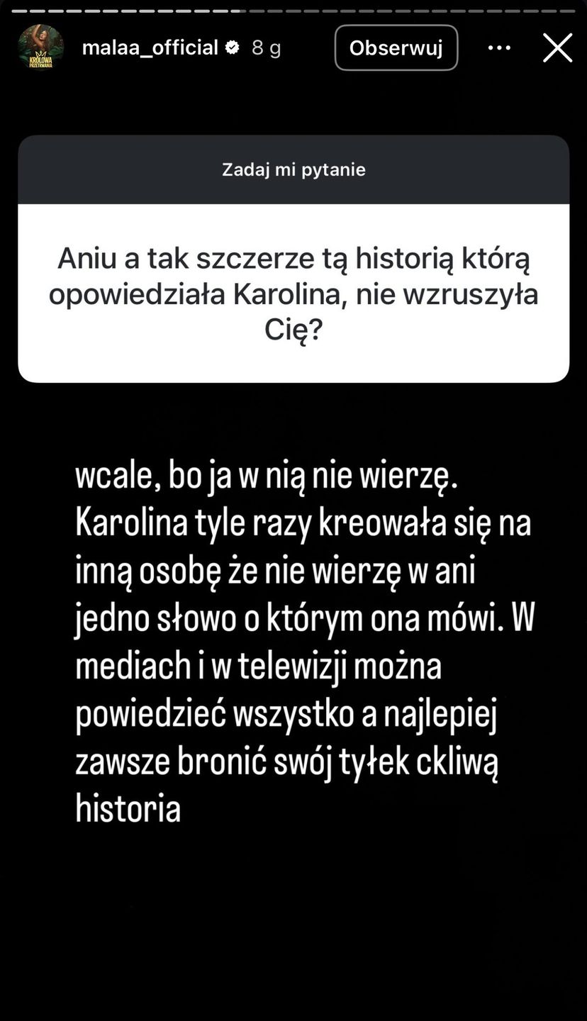 Mała Ania uderza w Pajączkowską 