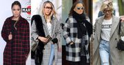 Celebrytki noszą płaszcze w kratę