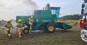 Kombajn zapalił się w trakcie prac polowych!