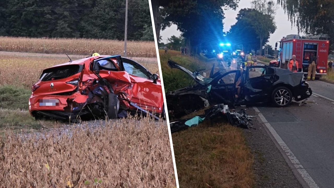 Poważny wypadek na DK74. Dwie osoby ciężko ranne