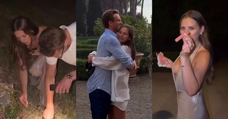 Zdesperowana Ola Nowak ZAKOPAŁA KIEŁBASĘ, żeby odgonić deszcz przed jej włoskim ślubem w plenerze. Zadziała?
