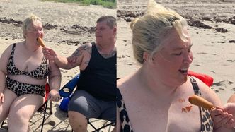 Umorusana keczupem Mama June świętuje niepodległość USA, gryząc parówkę w cieście (ZDJĘCIA)