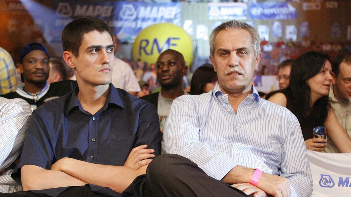 Tobias Solorz obok ojca (zdjęcie archiwalne)