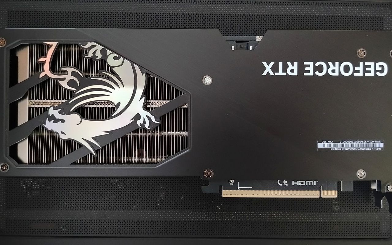 MSI GeForce RTX 5060 Ti Gaming Tro 16 GB Backplate