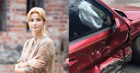Joanna Brodzik spowodowała wypadek samochodowy! "Przejechała przez wysepkę niszcząc znak"