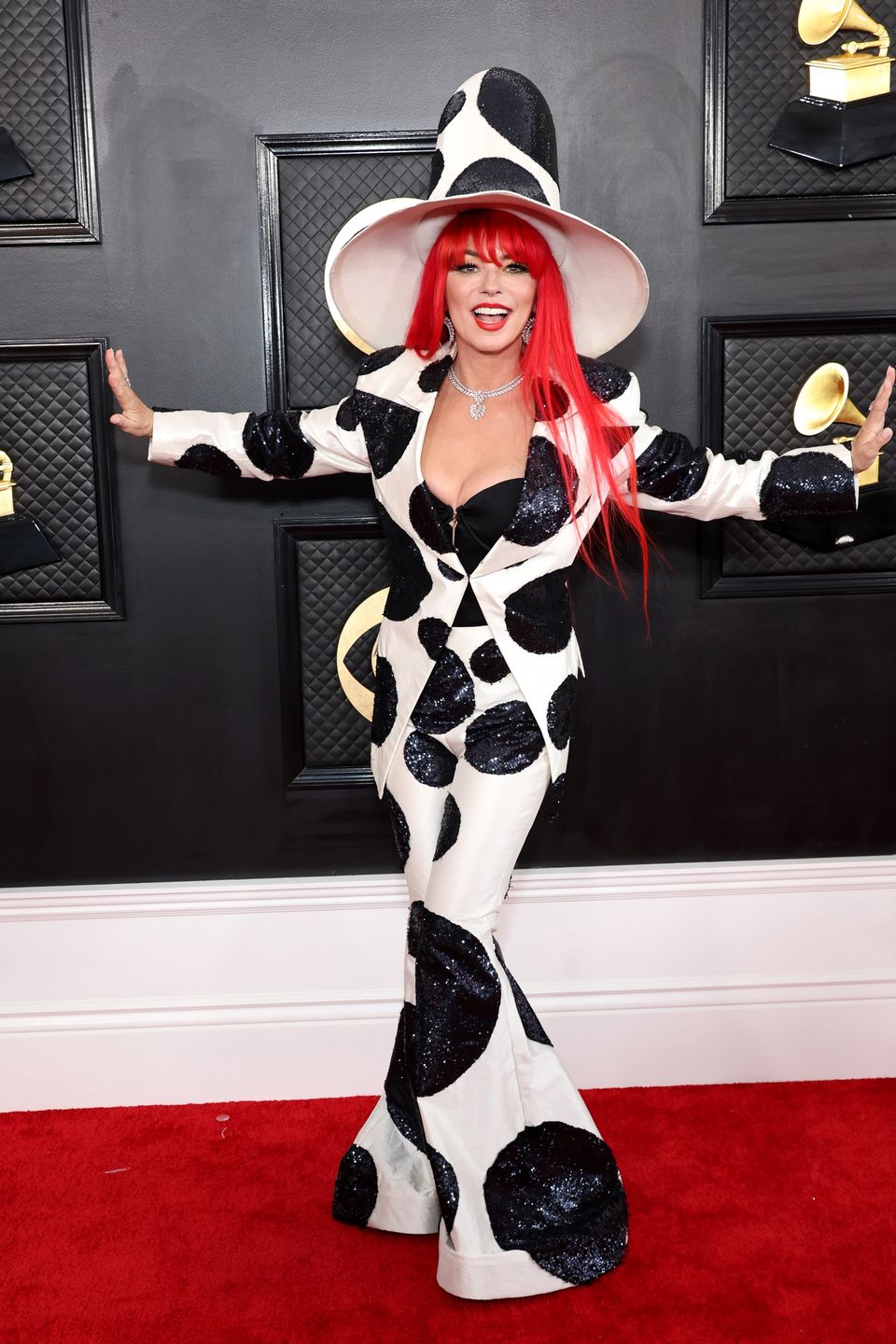 Shania Twain w przerysowanej stylizacji na gali Grammy