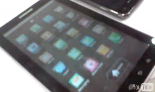 Samsung Galaxy Tab P1000 z 7-calowym ekranem na filmie 1