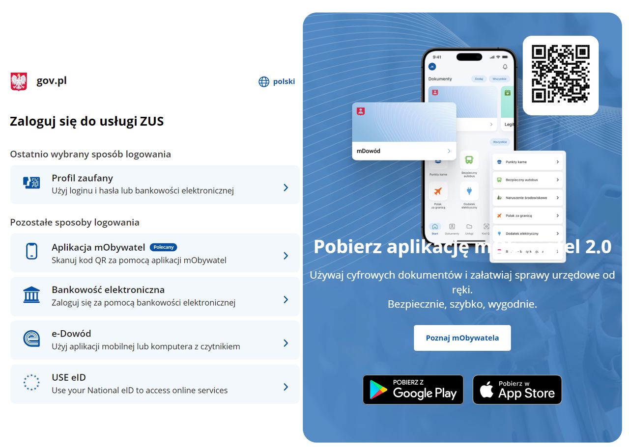 Dodatkowe metody logowania w serwisie login.gov.pl