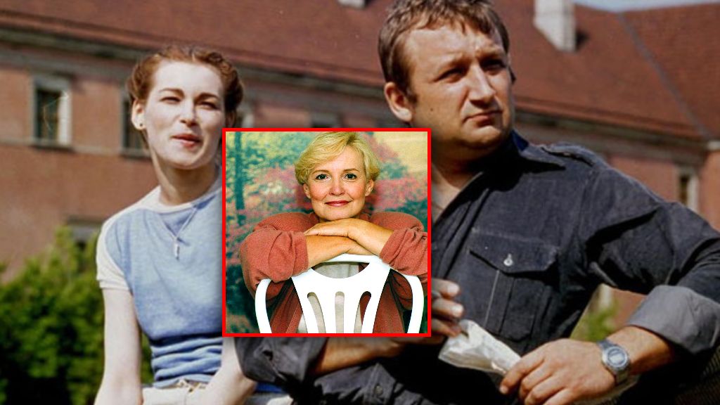 Edyta Wojtczak i kadr z serialu "Jan Serce"