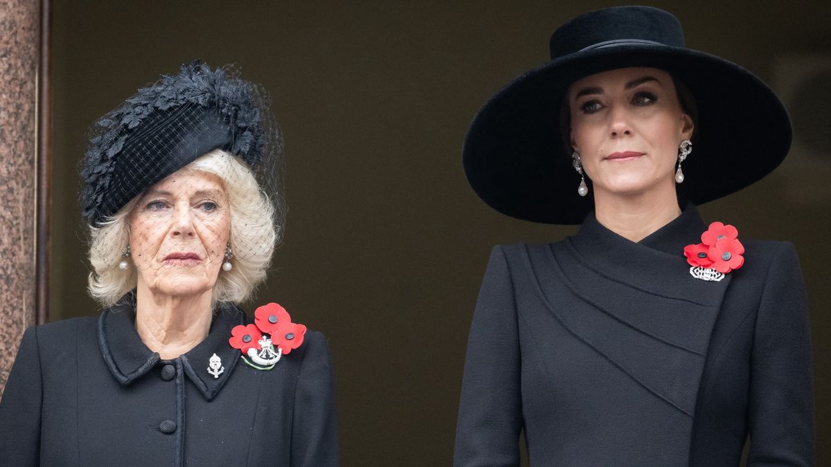Królowa małżonka Camilla oraz księżna Kate podczas Dnia Pamięci