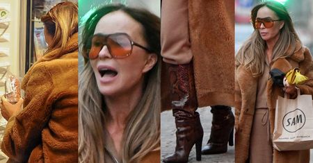 Joanna Przetakiewicz w futrze i wężowych kozakach buszuje w lodówce z KIEŁBASAMI (ZDJĘCIA)