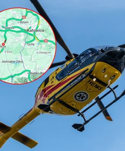 Awaria śmigłowca LPR po wypadku na A1 w powiecie rybnickim