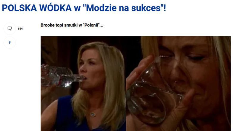 Polska wódka w "Modzie na sukces"