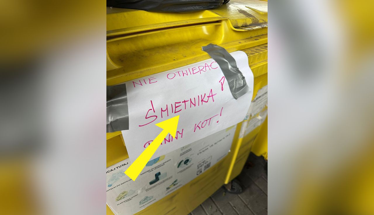 Karteczka na śmietniku. Ostra reakcja. "Nie powinno się zdarzać"