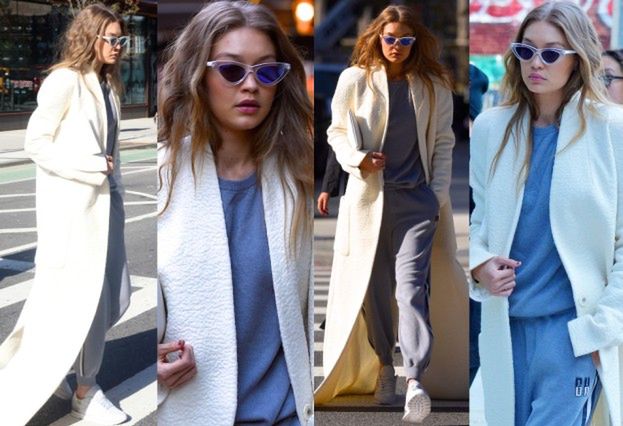 #TRENDY: Gigi Hadid w dresie i długim płaszczu