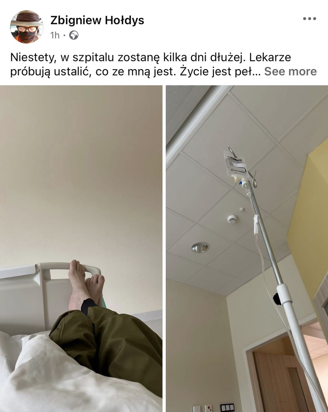 Zbigniew Hołdys w szpitalu