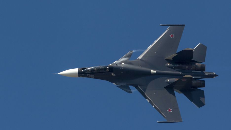 UIG Aviation-images
The Sukhoi Su-30SM jet fighter of Russian Navy performs its demonstration flight at MAKS-2015 airshow near Zhukovsky, Moscow Region, Russia
Aviation-images