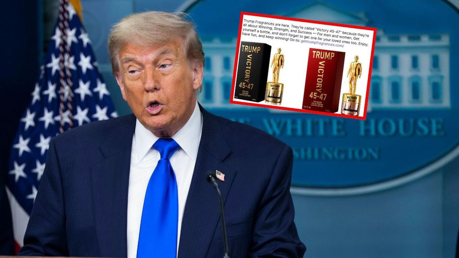 Prezydent Trump reklamuje perfumy. Złoty flakon za 249 dolarów