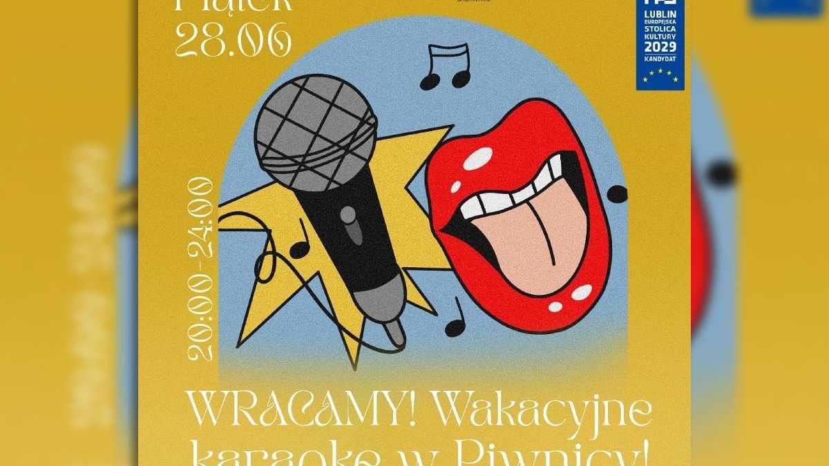 grafika wakacyjne karaoke w piwnicy