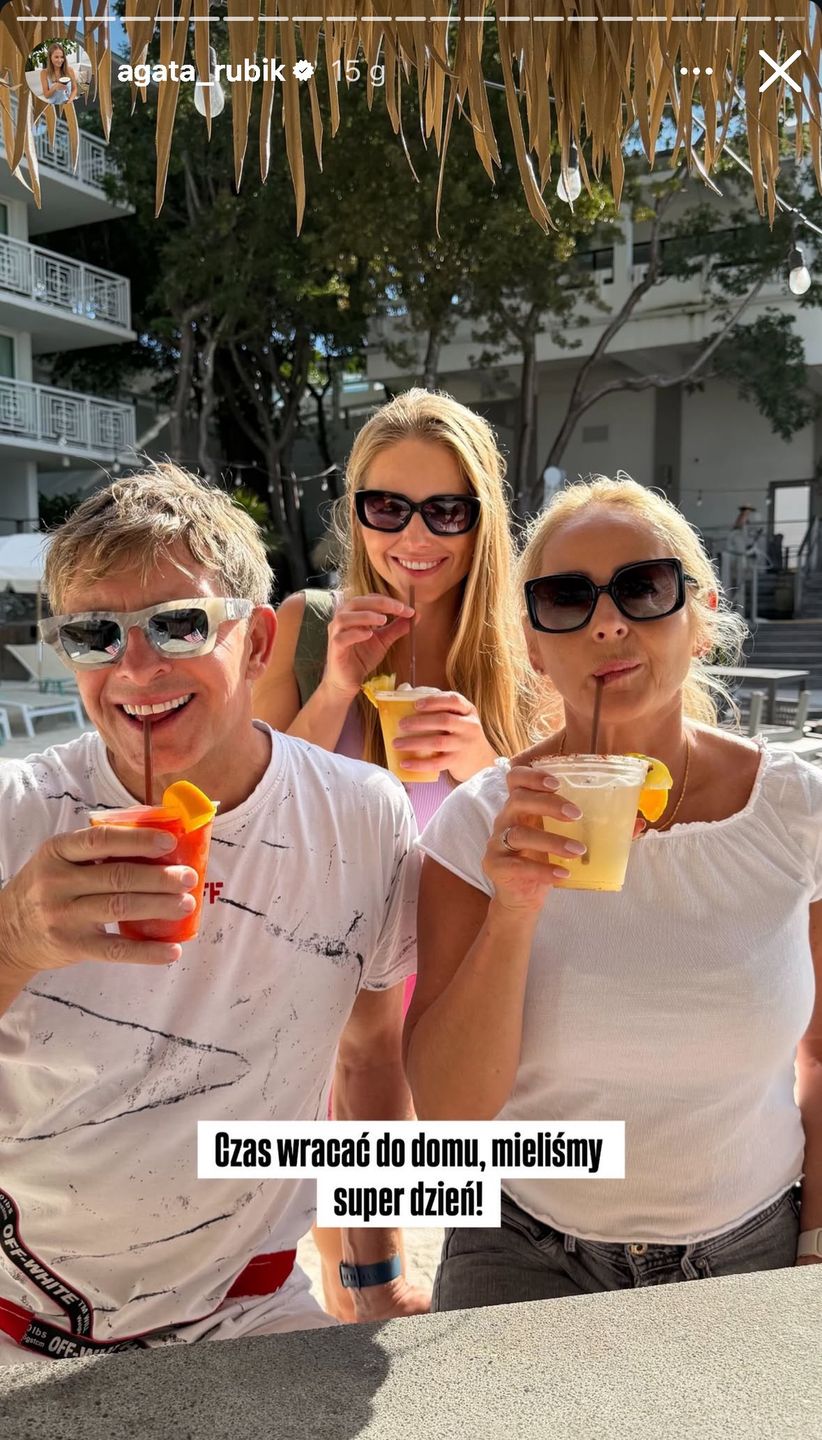 Agata Rubik gości rodziców