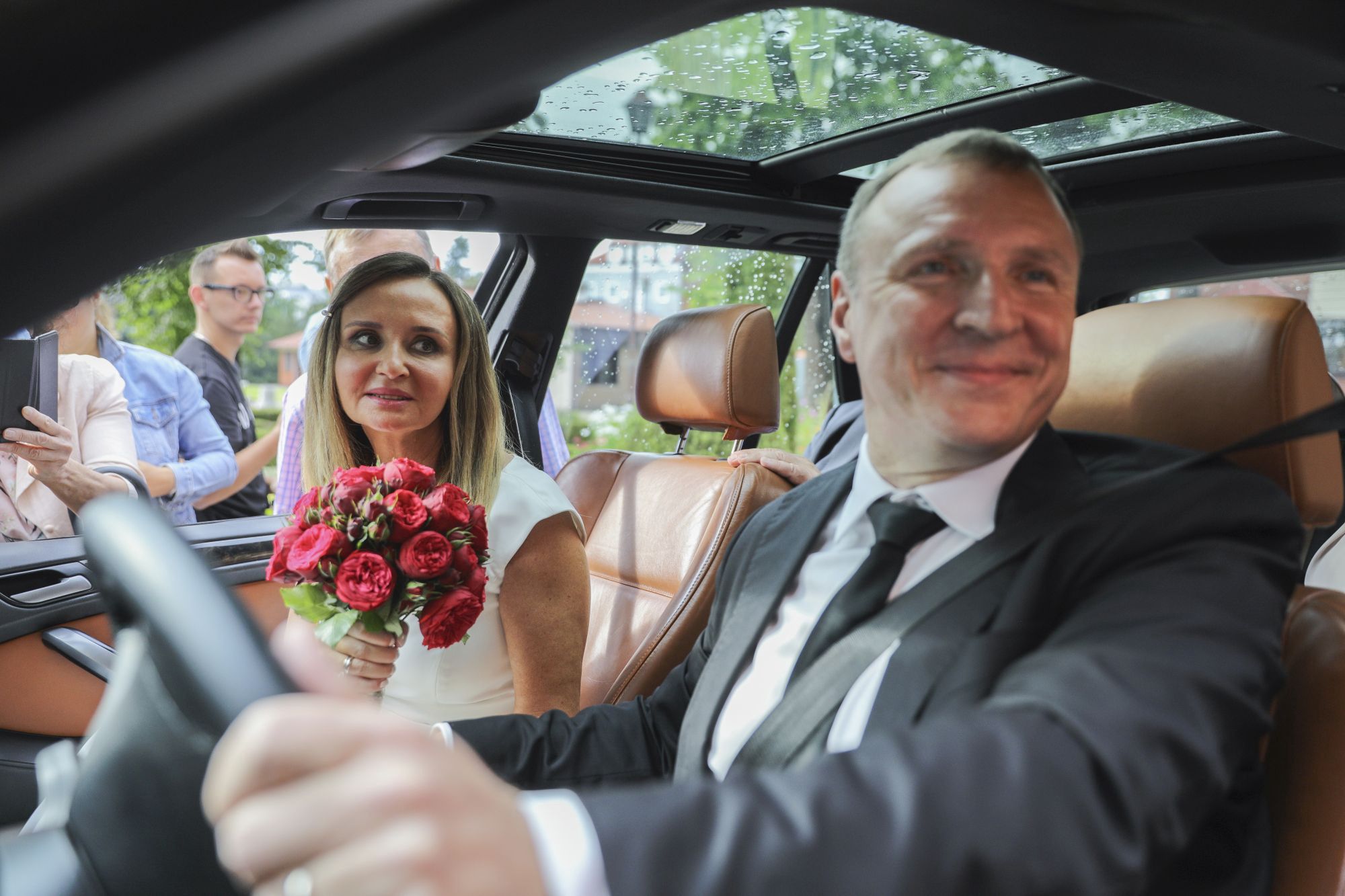 Joanna Kurska podczas ślubu z Jackiem Kurskim