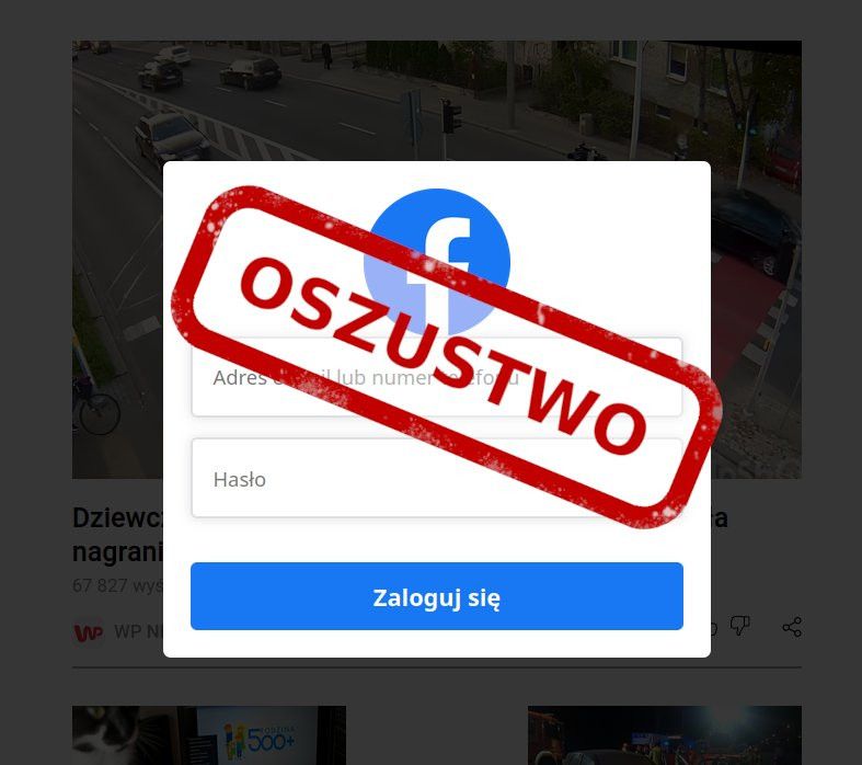 PILNE: OSZUŚCI WYŁUDZAJĄ DANE LOGOWANIA DO FACEBOOKA!