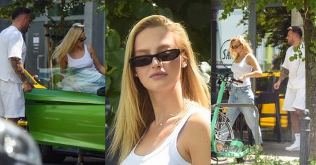 Karolina Pisarek i Roger Salla parkują furę za MILION złotych NA ZAKAZIE i ruszają na miasto (ZDJĘCIA)