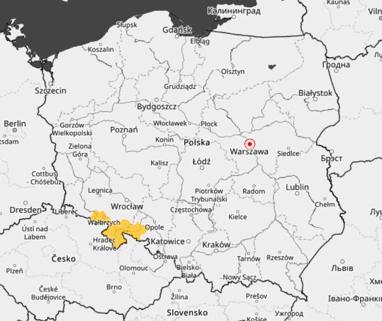 Ostrzeżenia w kilku powiatach