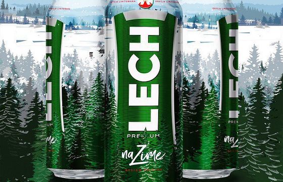 „Lech na zimę” - puszki piwa Lech Premium z górskimi krajobrazami