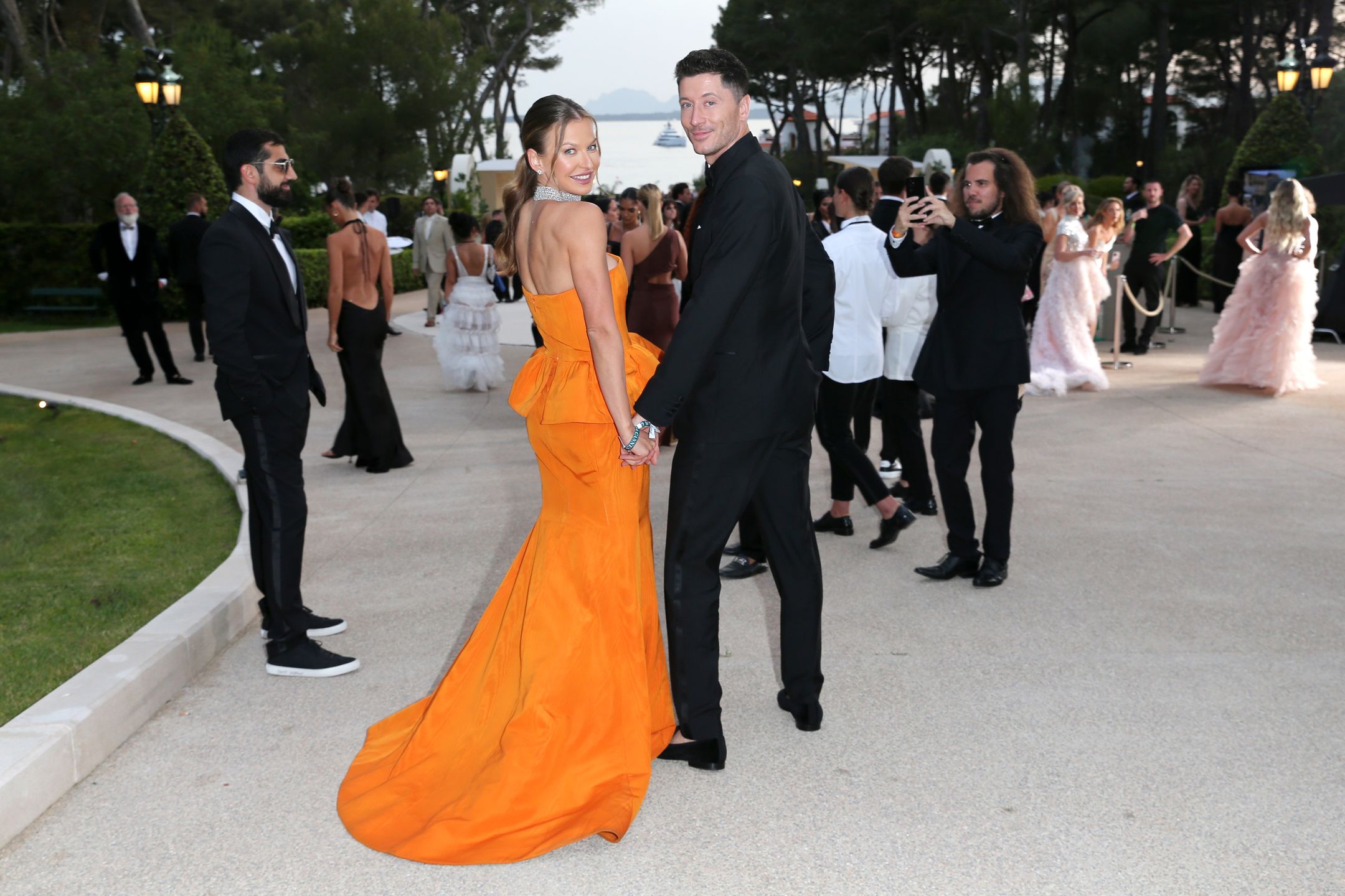 Anna i Robert Lewandowscy na gali amfAR