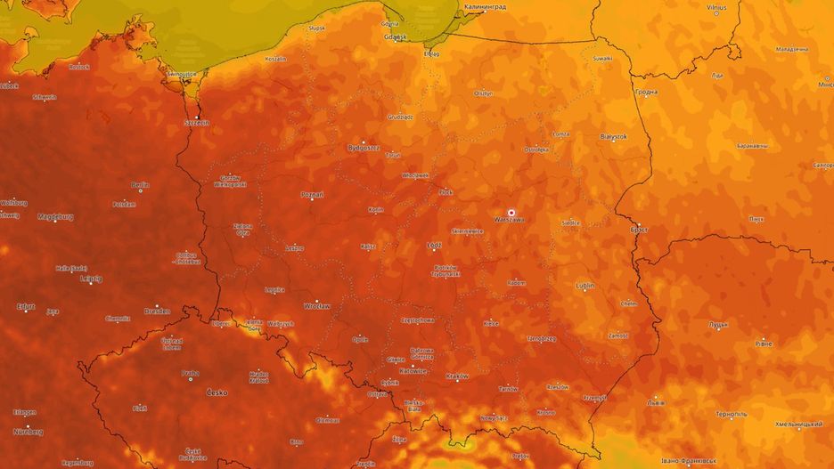 Pogoda. W niedzielne popołudnie skwar obejmie większą część Polski