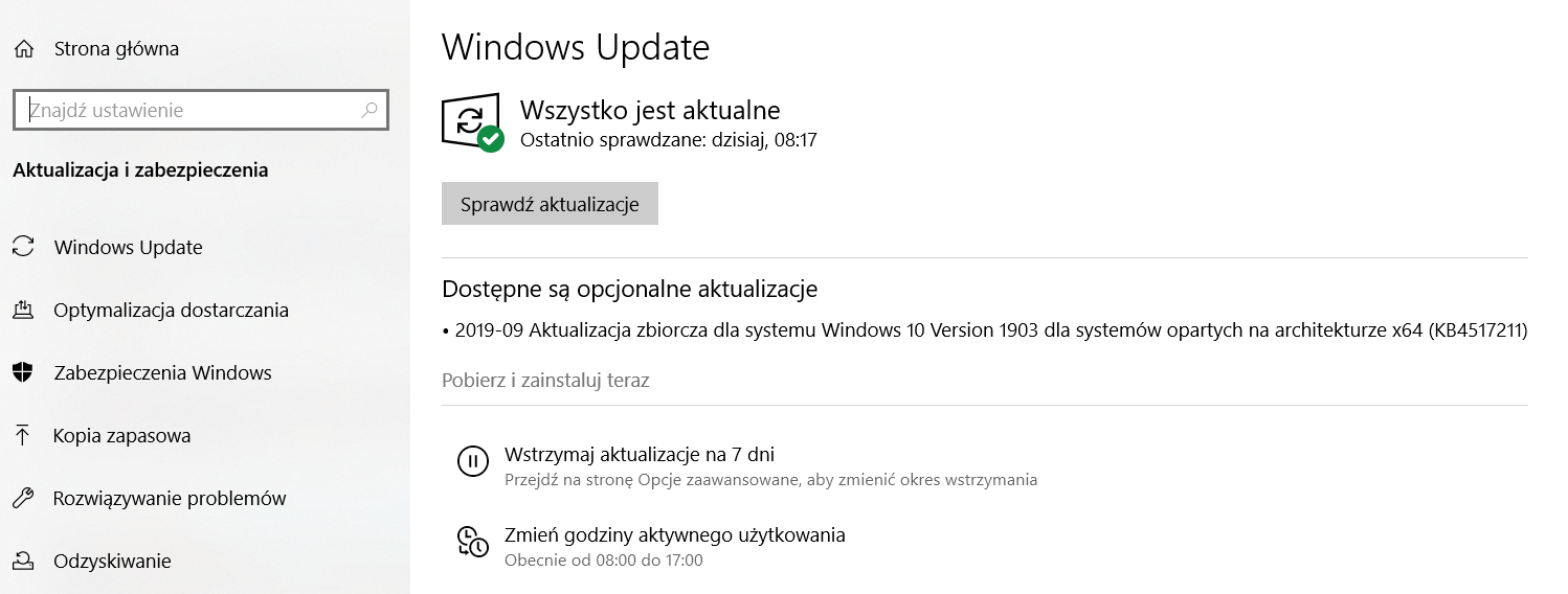 Informacja o dostępności aktualizacji Windows 10 pojawi się w Windows Update.