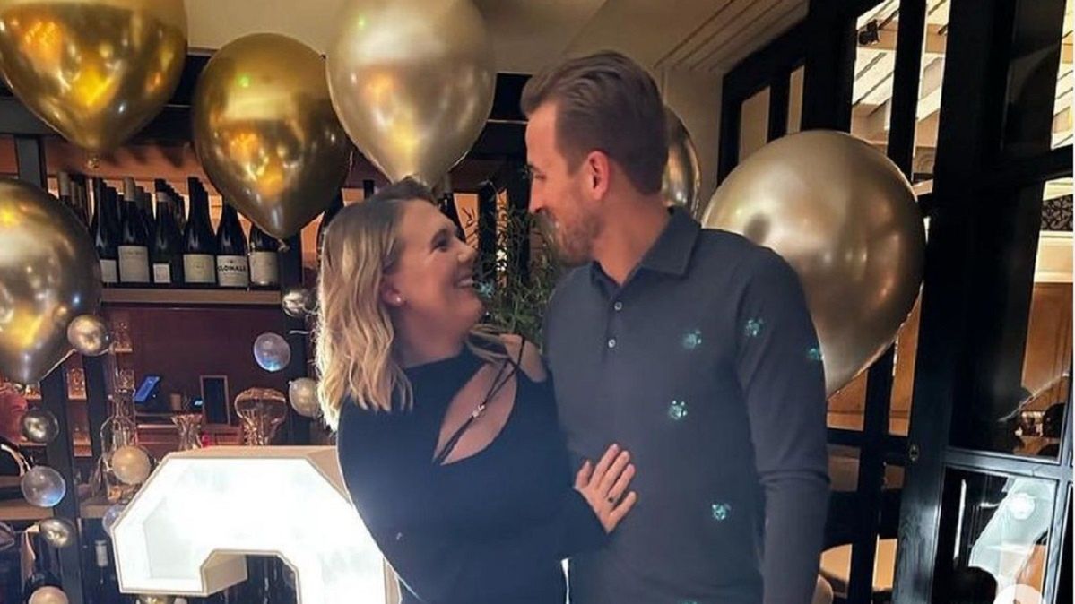 Na zdjęciu: Harry Kane z żoną