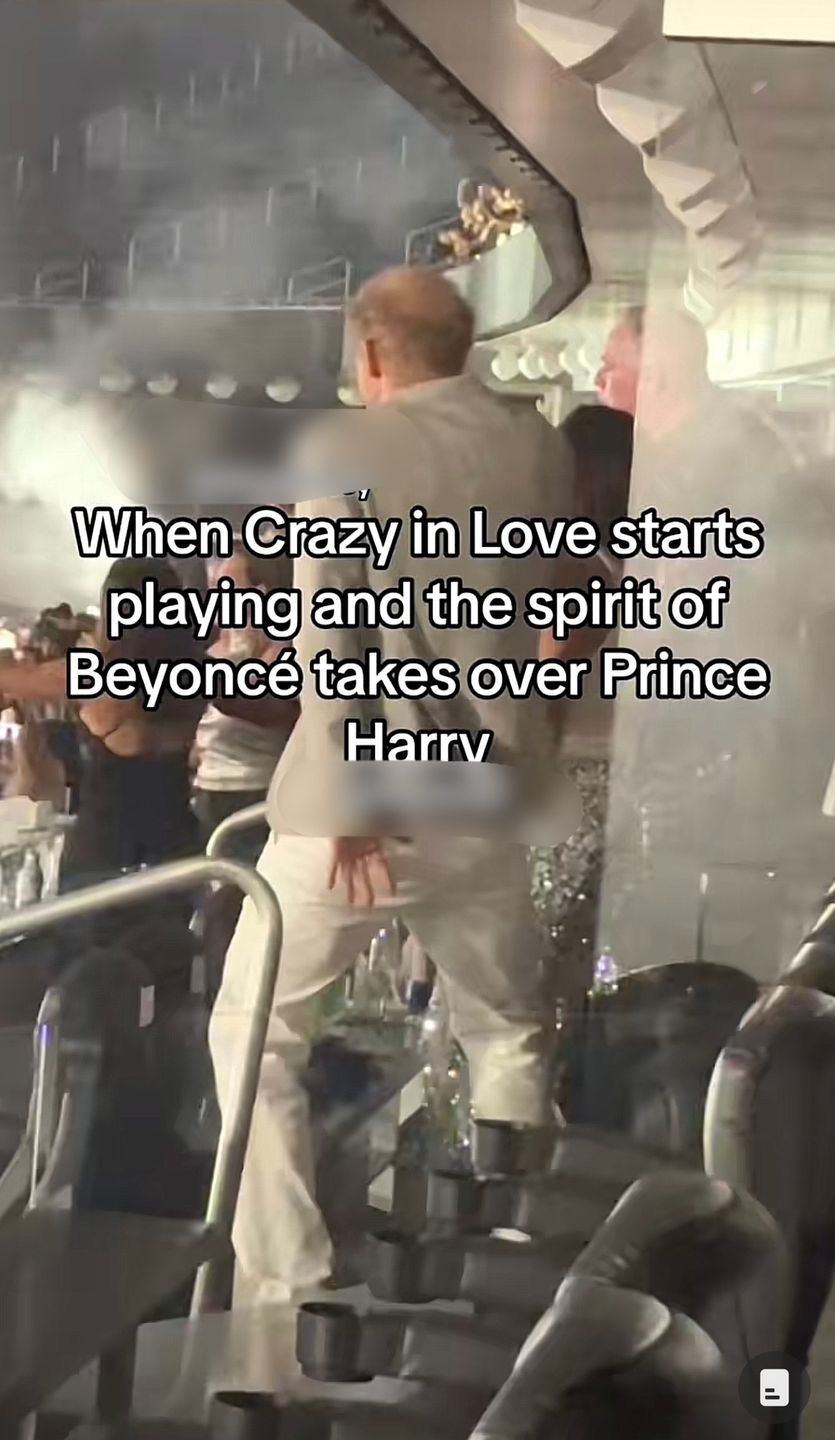 książę Harry na koncercie Beyonce