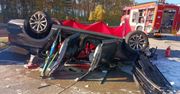 Torzym: Śmiertelny wypadek na A2. Volkswagen dachował po zderzeniu z ciężarówką