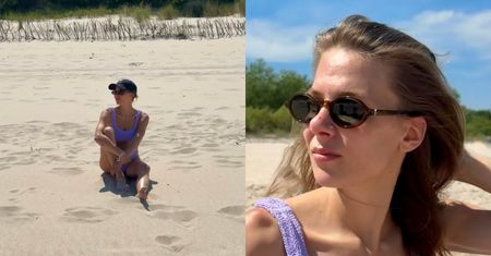 "Bikiniara" Marta Wierzbicka byczy się na plaży w Chałupach (ZDJĘCIA)