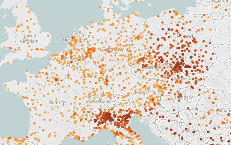 Choć EAŚ prezentuje na mapie sytuację z 2017 r., to nie należy podejrzewać, aby u nas uległa ona od tego czasu znaczącej poprawie