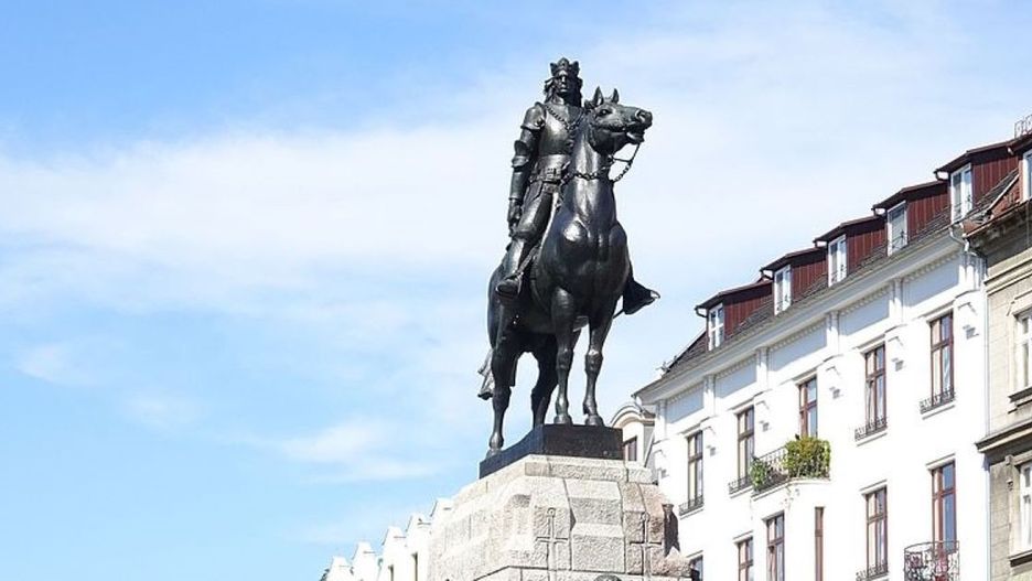 Fragment pomnika grunwaldzkiego w Krakowie 