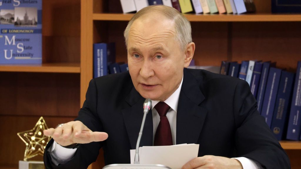 Putin Visits Moscow State University
MOSCOW, RUSSIA - JANUARY 24: (RUSSIA OUT) Russian President Vladimir Putin gestures during the meeting of the board of trustees at the Moscow State University on January 24, 2025, in Moscow, Russia. Putin visited the oldest university in Russia, marking the Russian Students Day. (Photo by Contributor/Getty Images)
Contributor