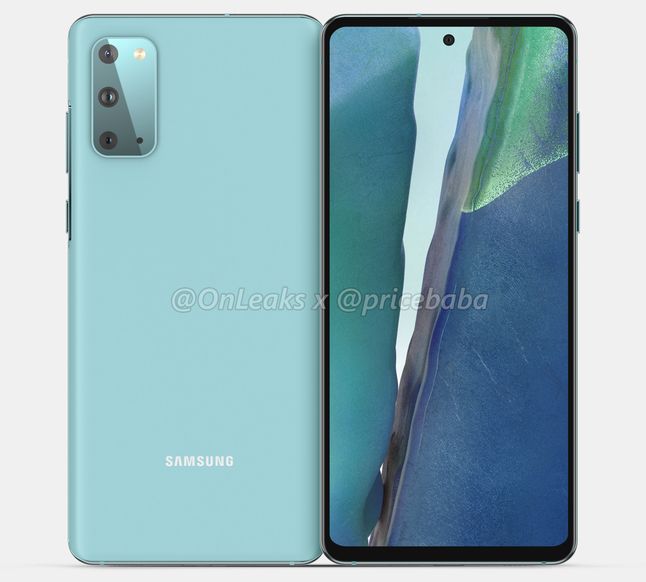 Samsung Galaxy S20 FE - wizualizacja bazująca na przeciekach
