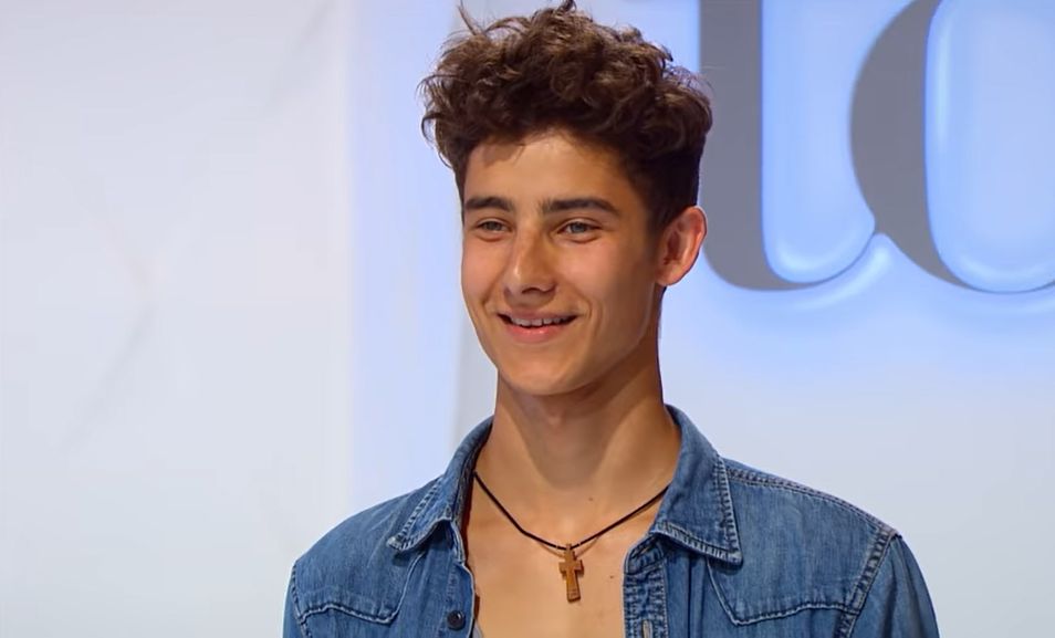 Adam Boguta na castingu do "Top Model" w 2014 roku 