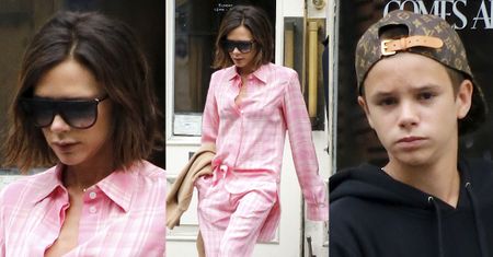 Victoria Beckham założyła piżamę i zabrała 14-letniego syna na zakupy (ZDJĘCIA)