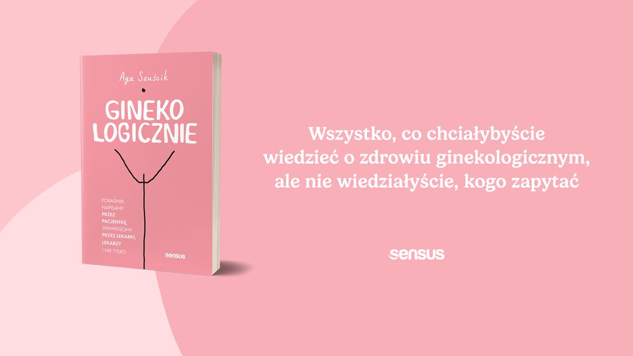 Okładka książki Agi Szuścik pt. "GinekoLOGICZNIE"  