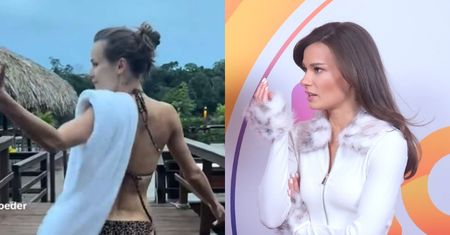 Internautka martwi się o hasającą w bikini Natalię Szroeder: "Taka drobniutka, że mam ochotę zrobić jej kanapkę". Jest reakcja