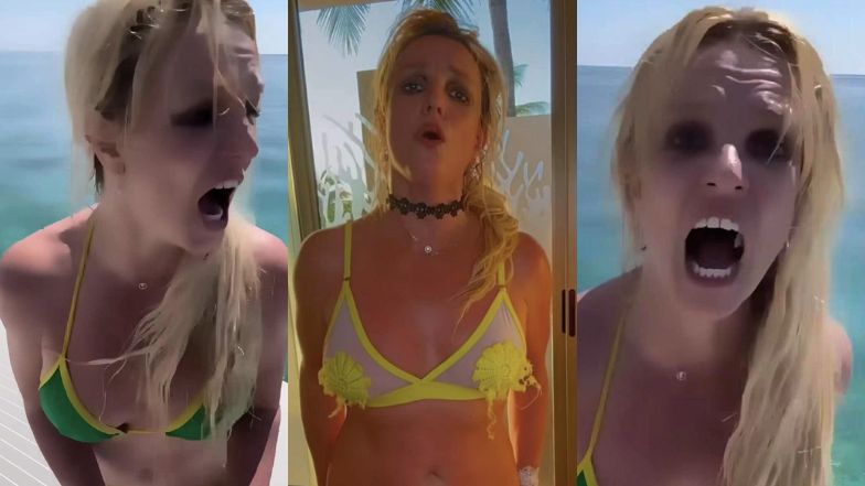 Odziana w bikini Britney Spears wydziera się na pokładzie łodzi