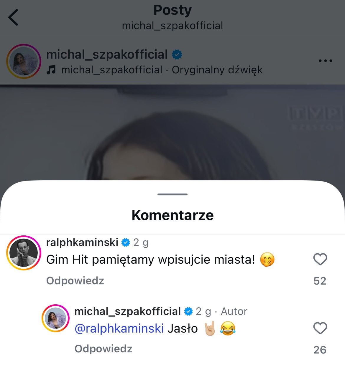 Ralph Kamiński komentuje wpis Michała Szpaka